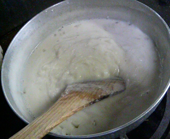 白子豆腐仕込み